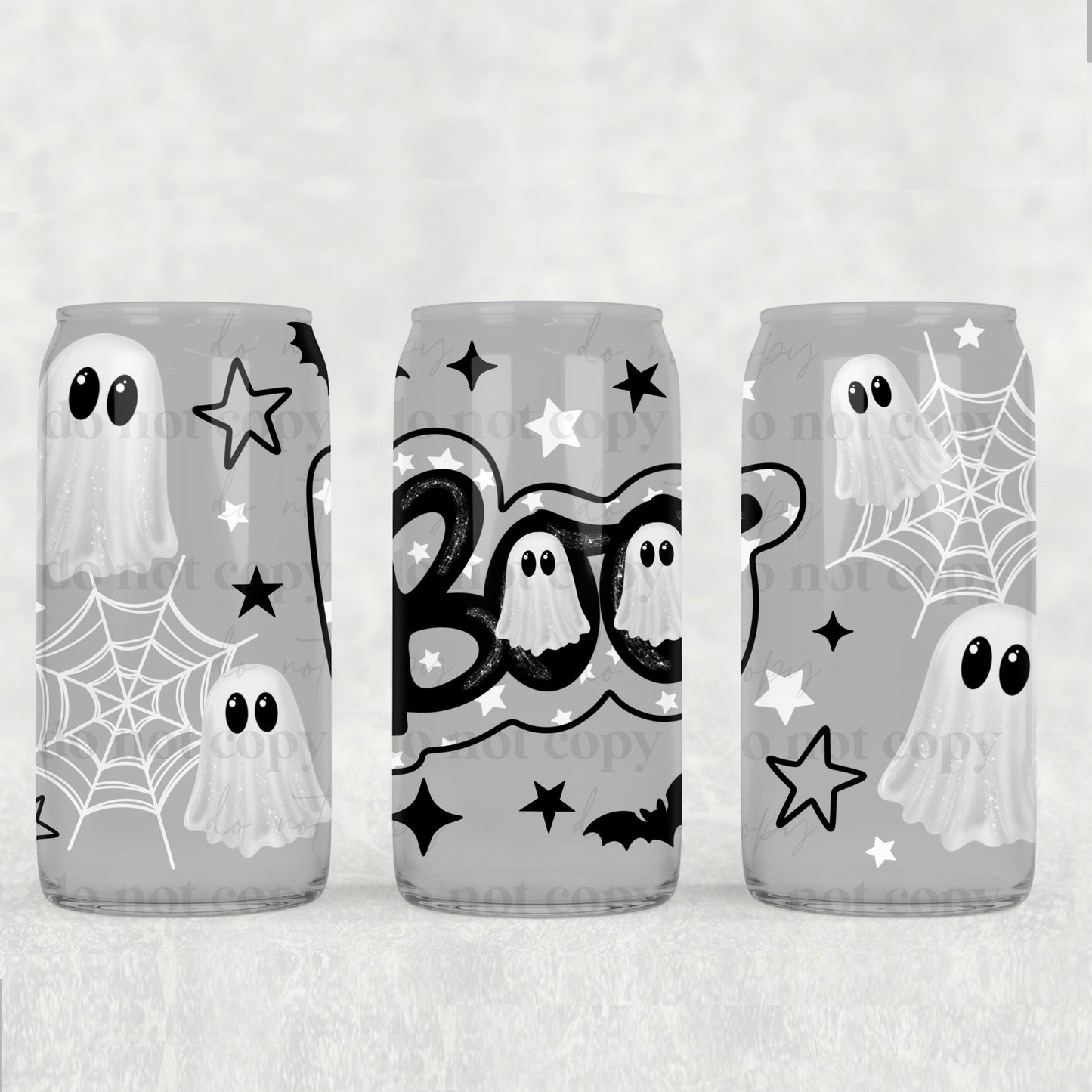 Boo 16oz Libbey Wrap Transfer