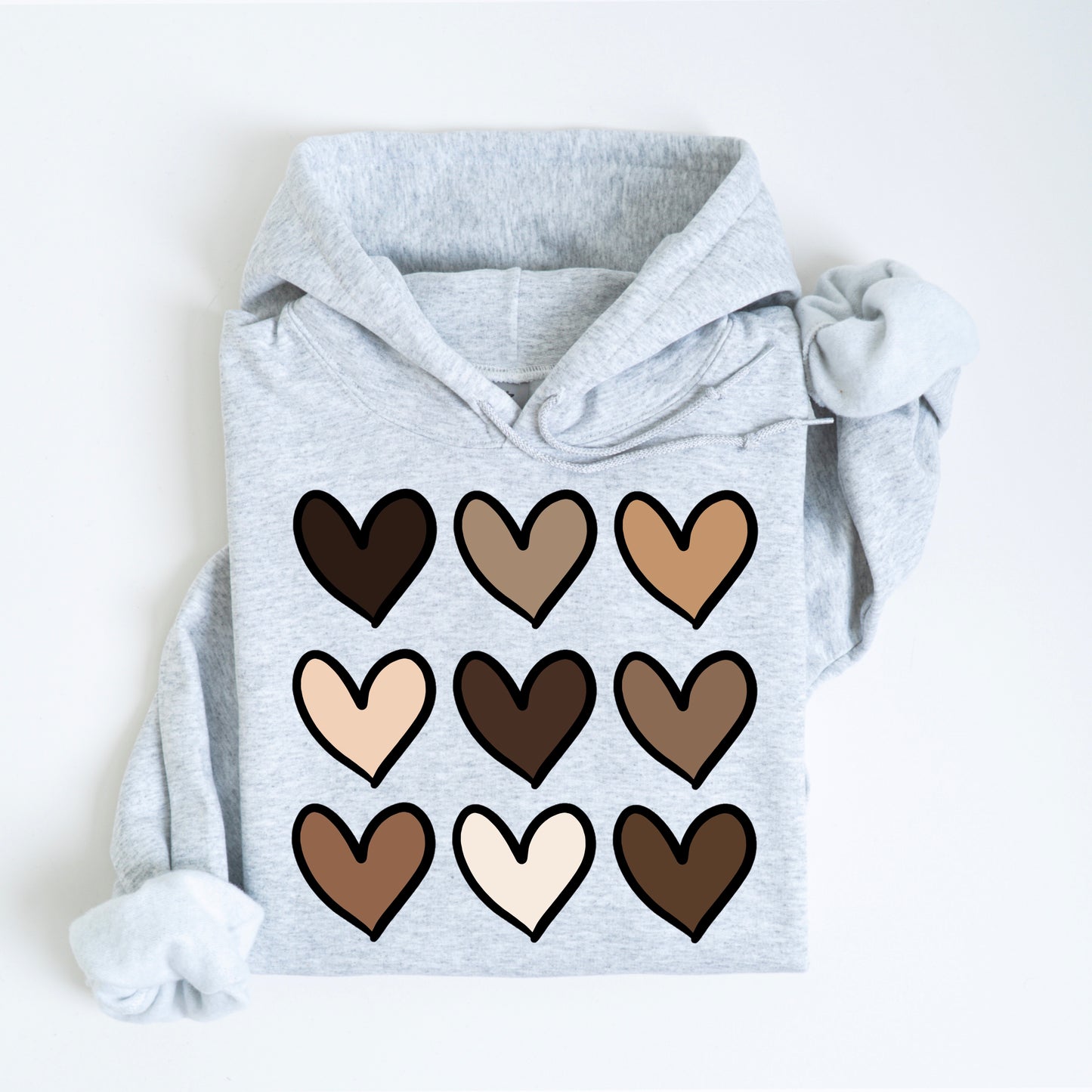 Skin Tone Hearts Transfer