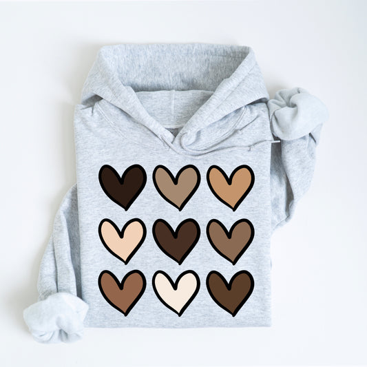 Skin Tone Hearts Transfer