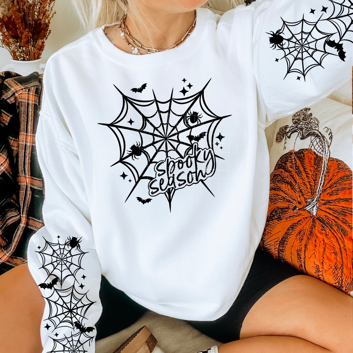 Spooky Season Web Black Transfer