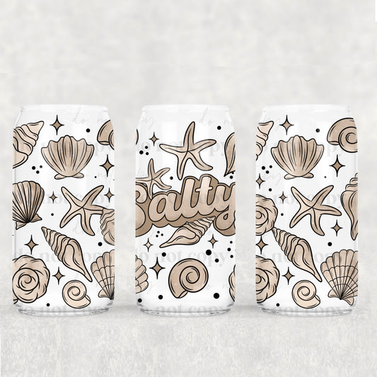 Salty Tan Shell 16oz Libbey Wrap Transfer