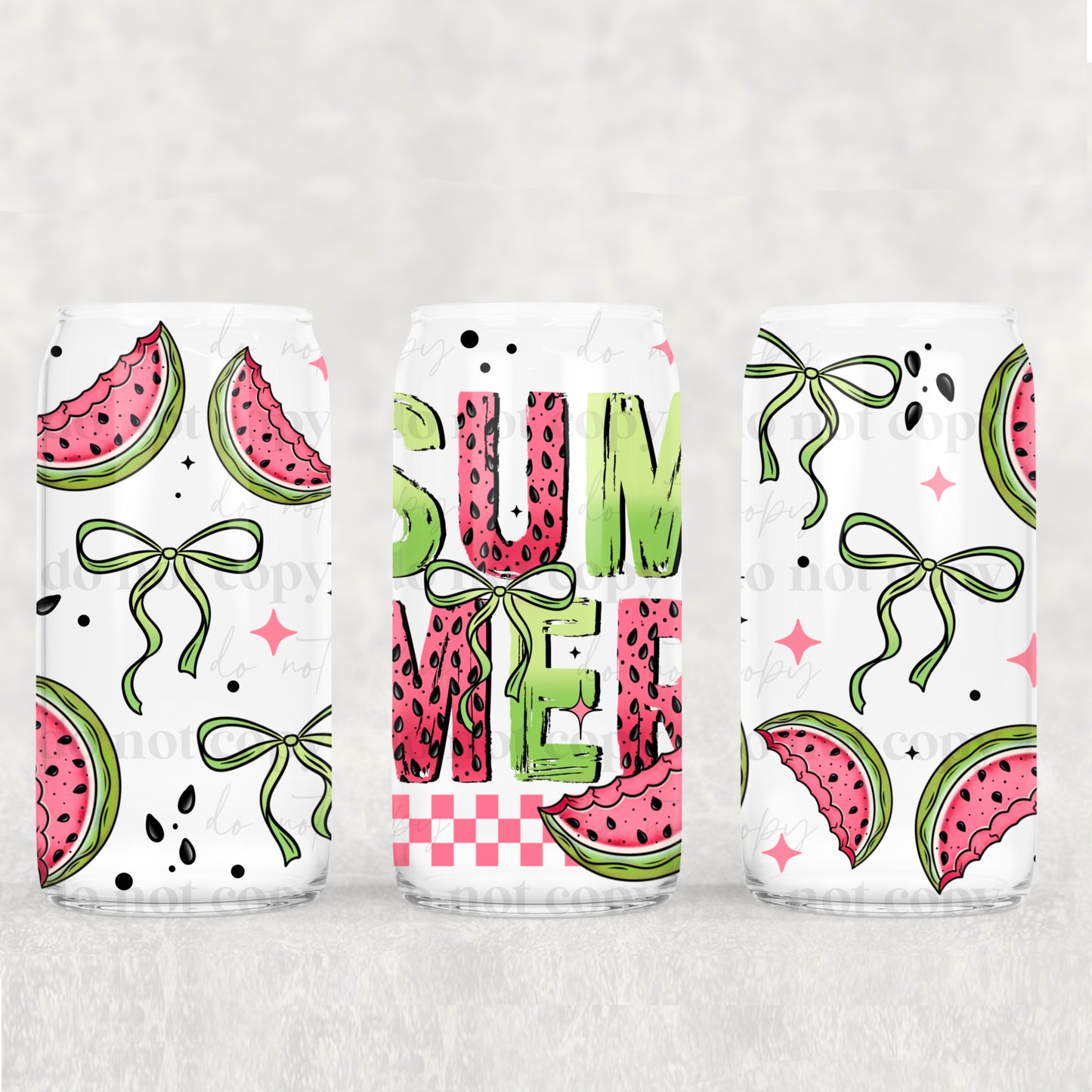 Watermelon Summer Libbey Wrap Transfer