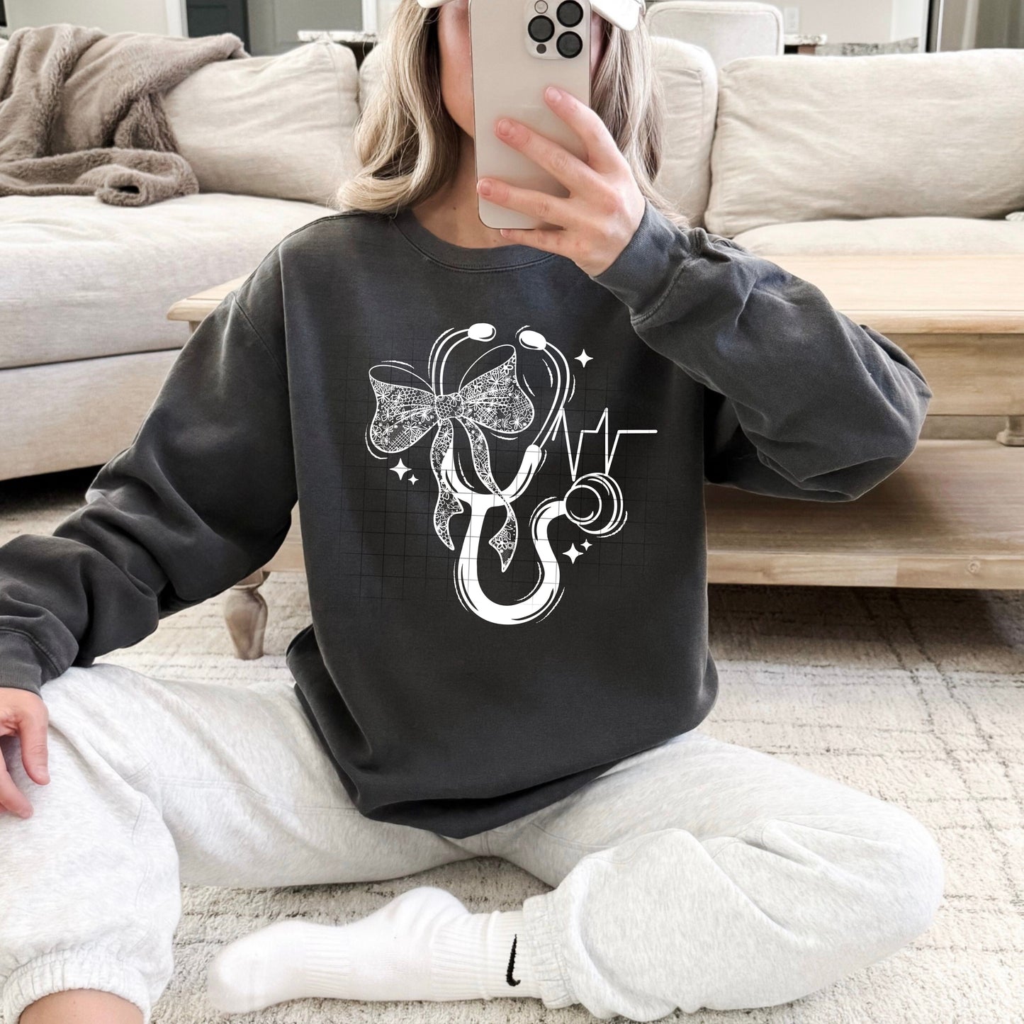 Nurse Bow And Stethoscope Transfer**SOLD SEPARATELY**