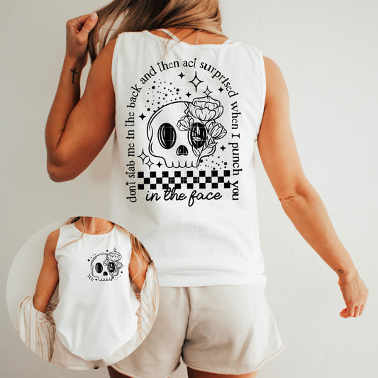 Punch You In The Face Black Transfer ** TWO PART* SOLD SEPARATELY**