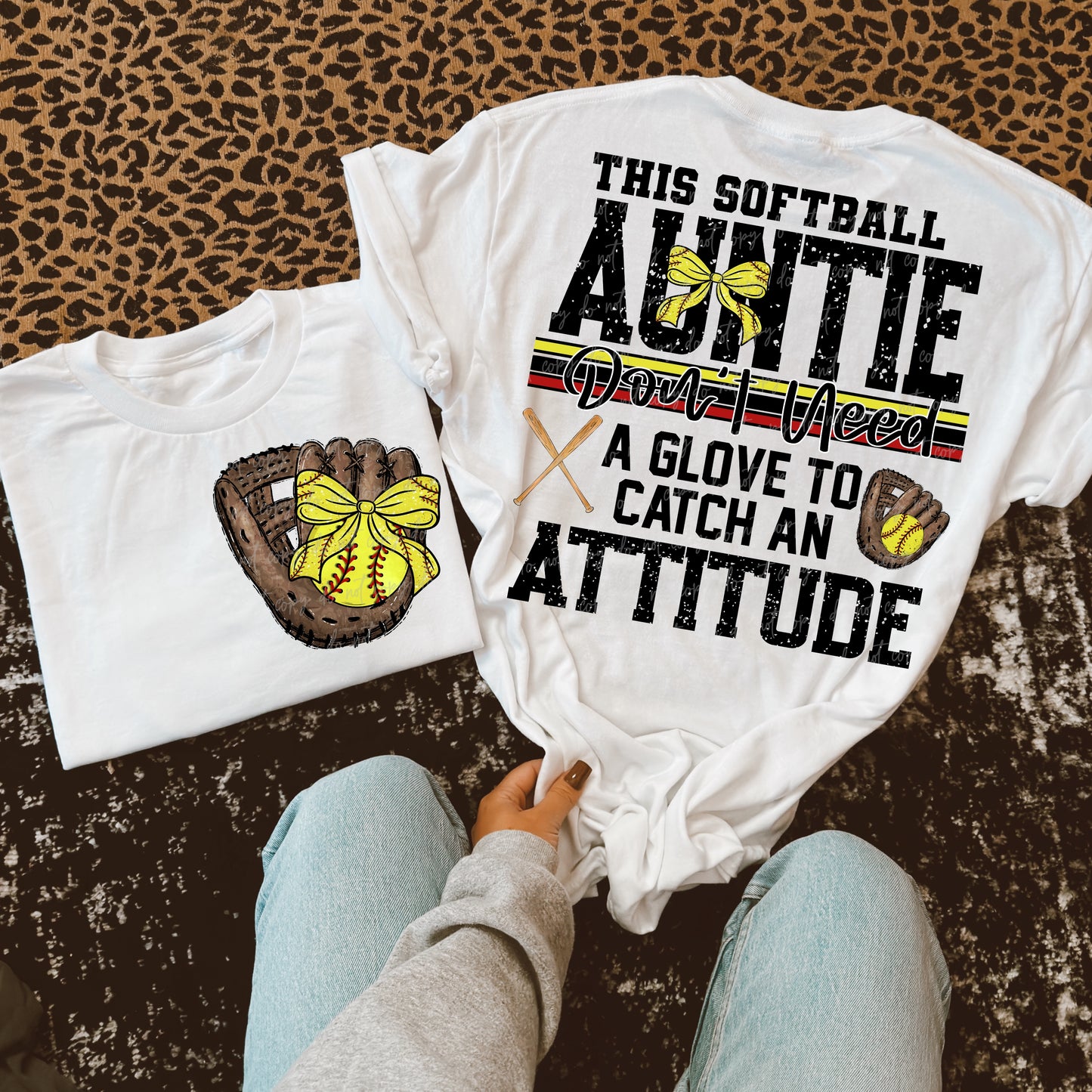 This Softball Auntie Transfer ** TWO PART* SOLD SEPARATELY**