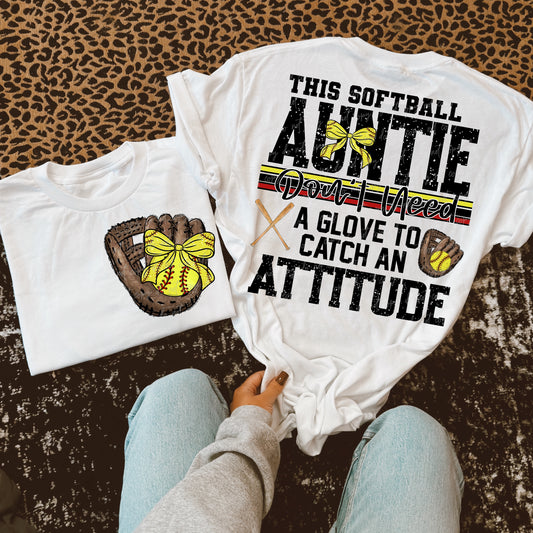 This Softball Auntie Transfer ** TWO PART* SOLD SEPARATELY**