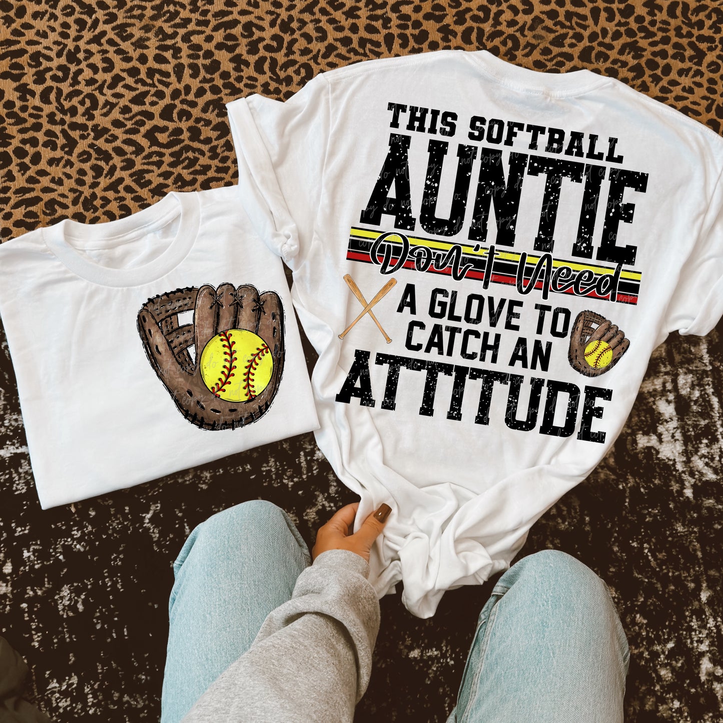 This Softball Auntie Transfer ** TWO PART* SOLD SEPARATELY**