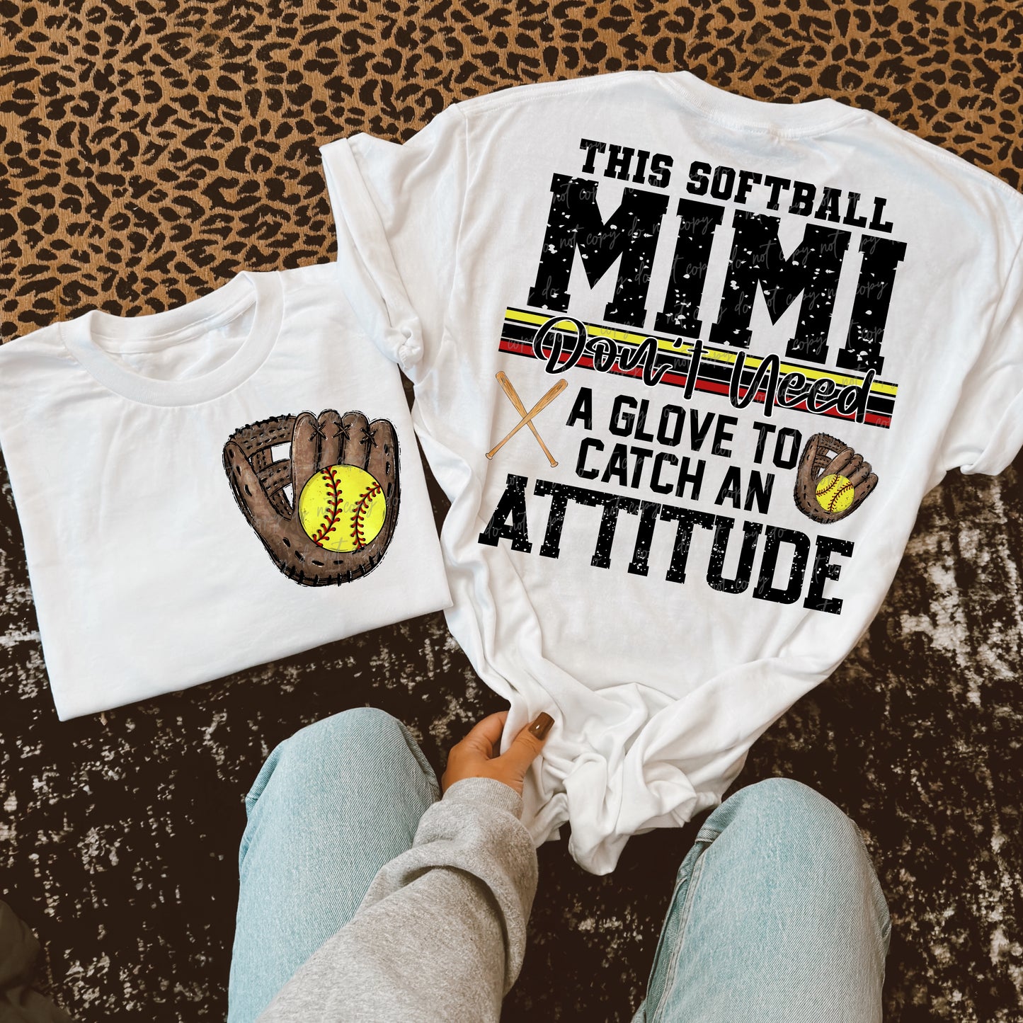 This Softball Mimi Transfer ** TWO PART* SOLD SEPARATELY**