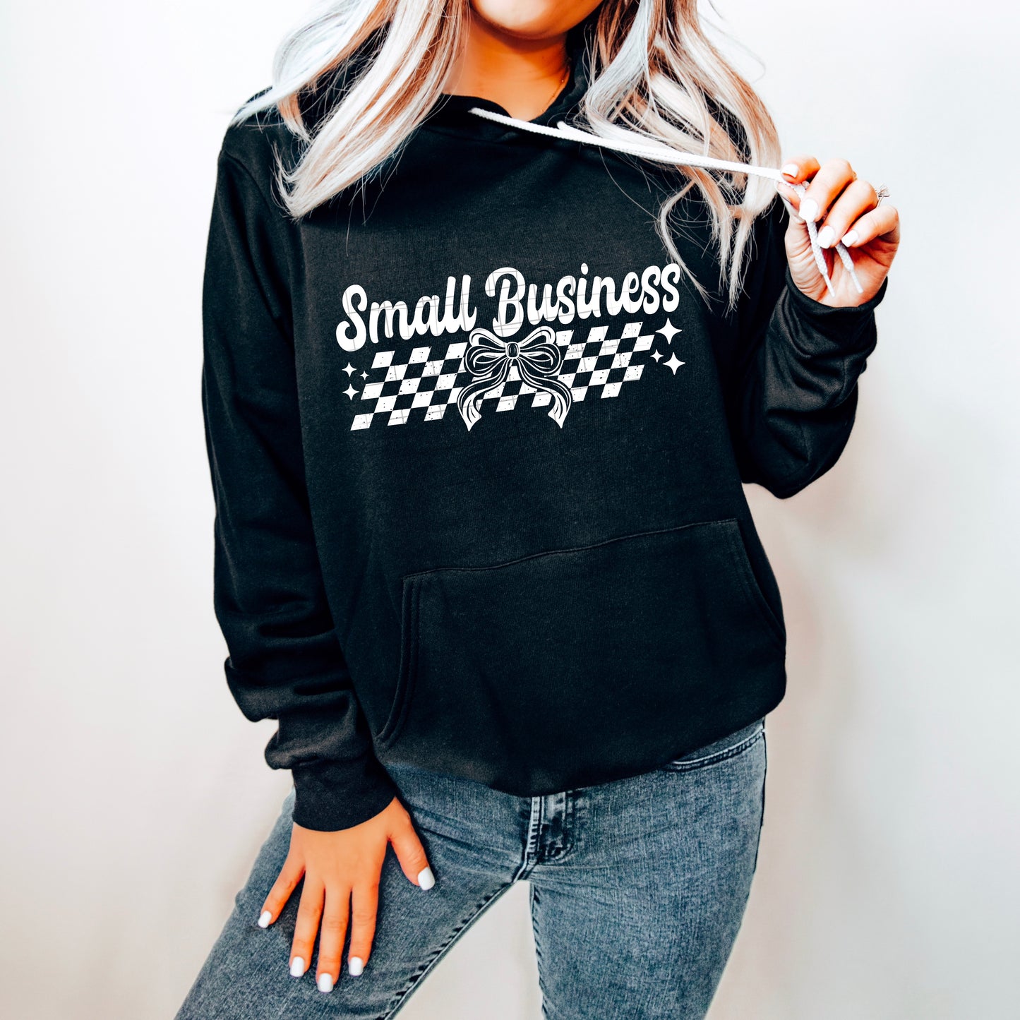 Small Business Checkered Coquette Transfer