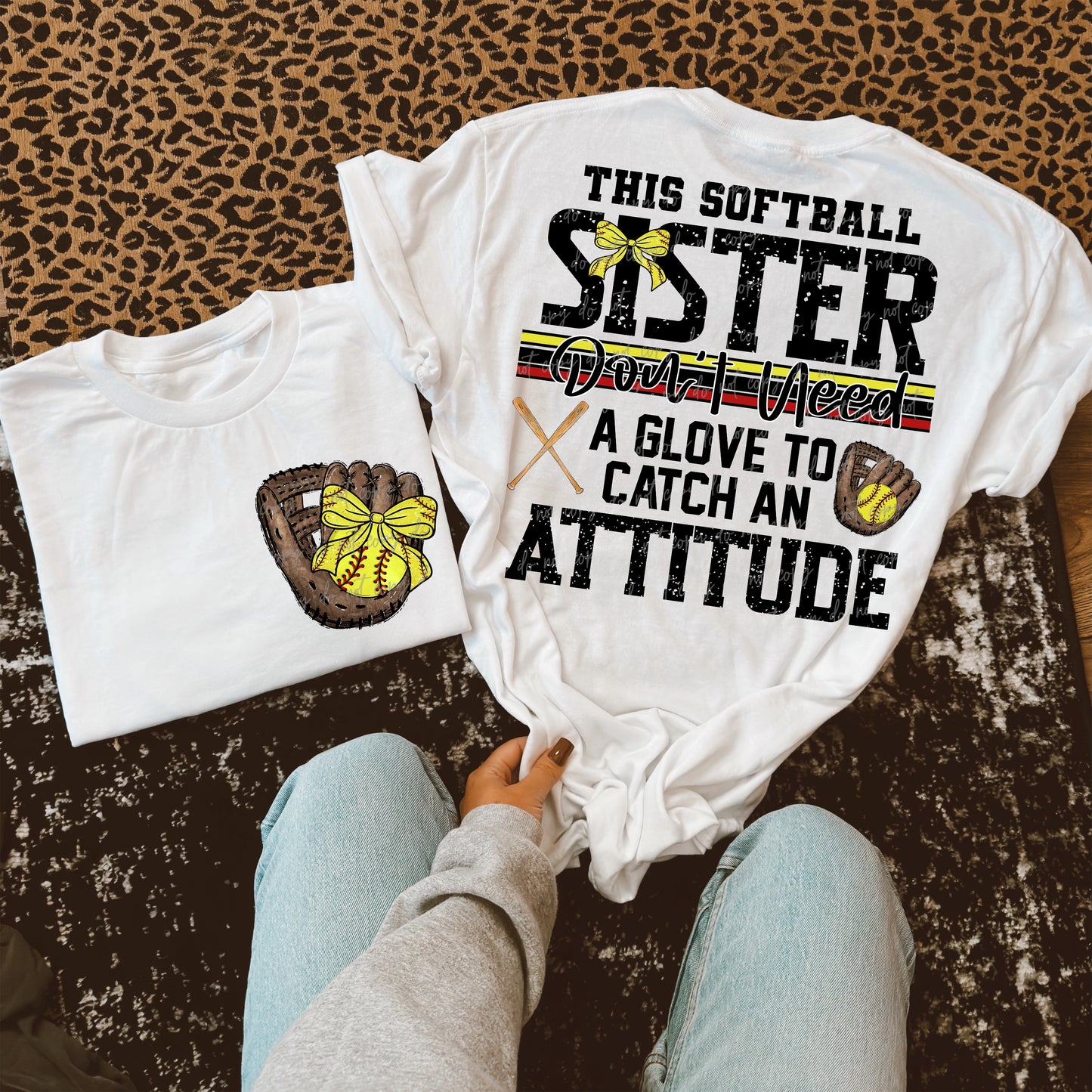 This Softball Sister Transfer ** TWO PART* SOLD SEPARATELY**