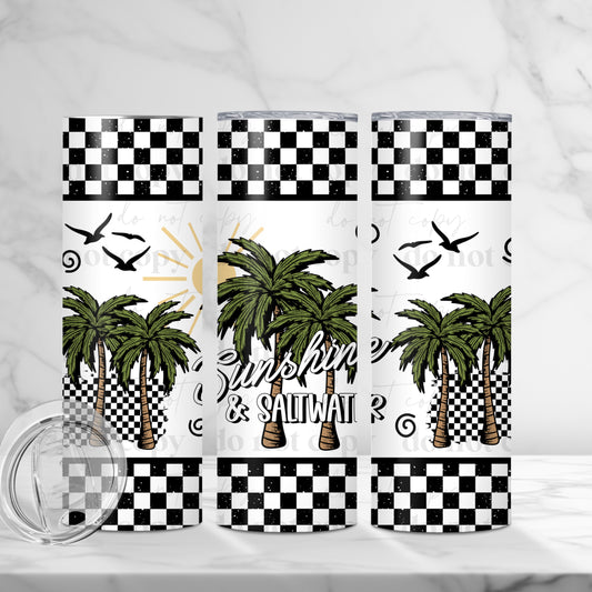 Sunshine & Saltwater Tumbler Wrap Transfer