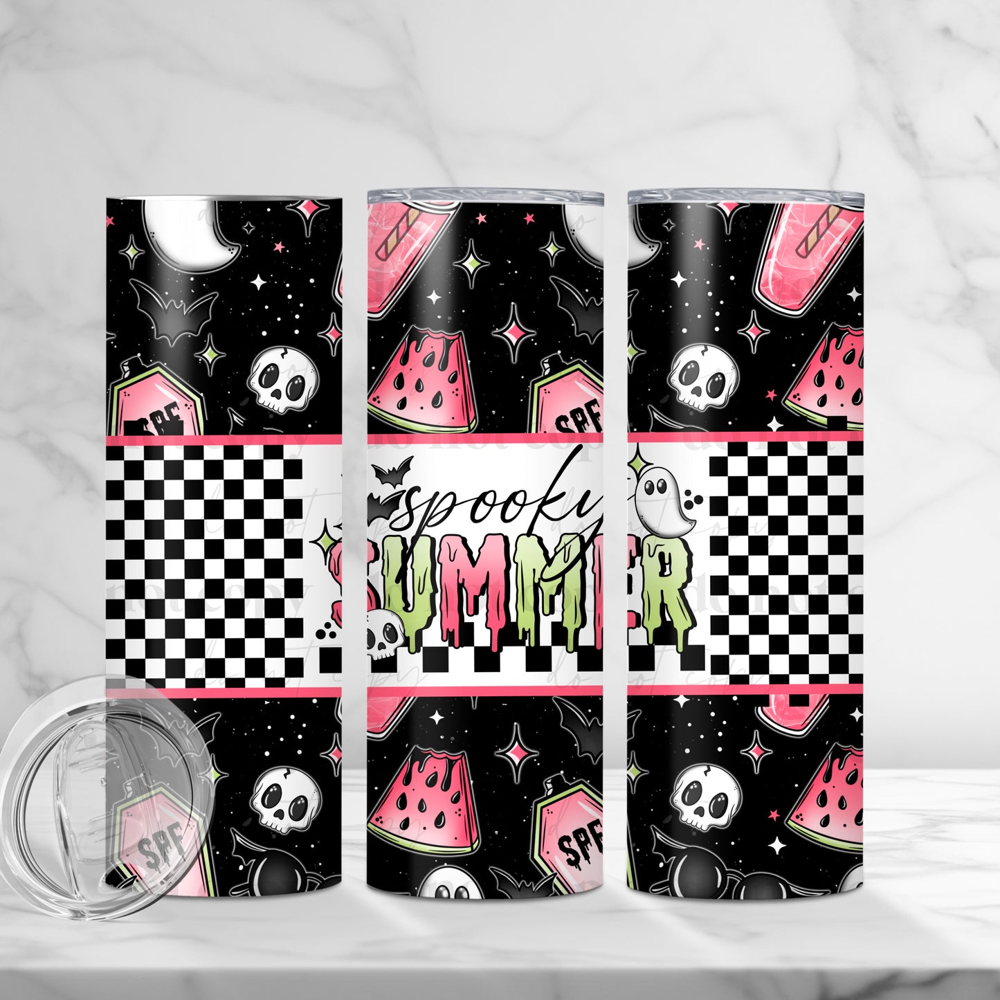 Spooky Summer Tumbler Wrap Transfer