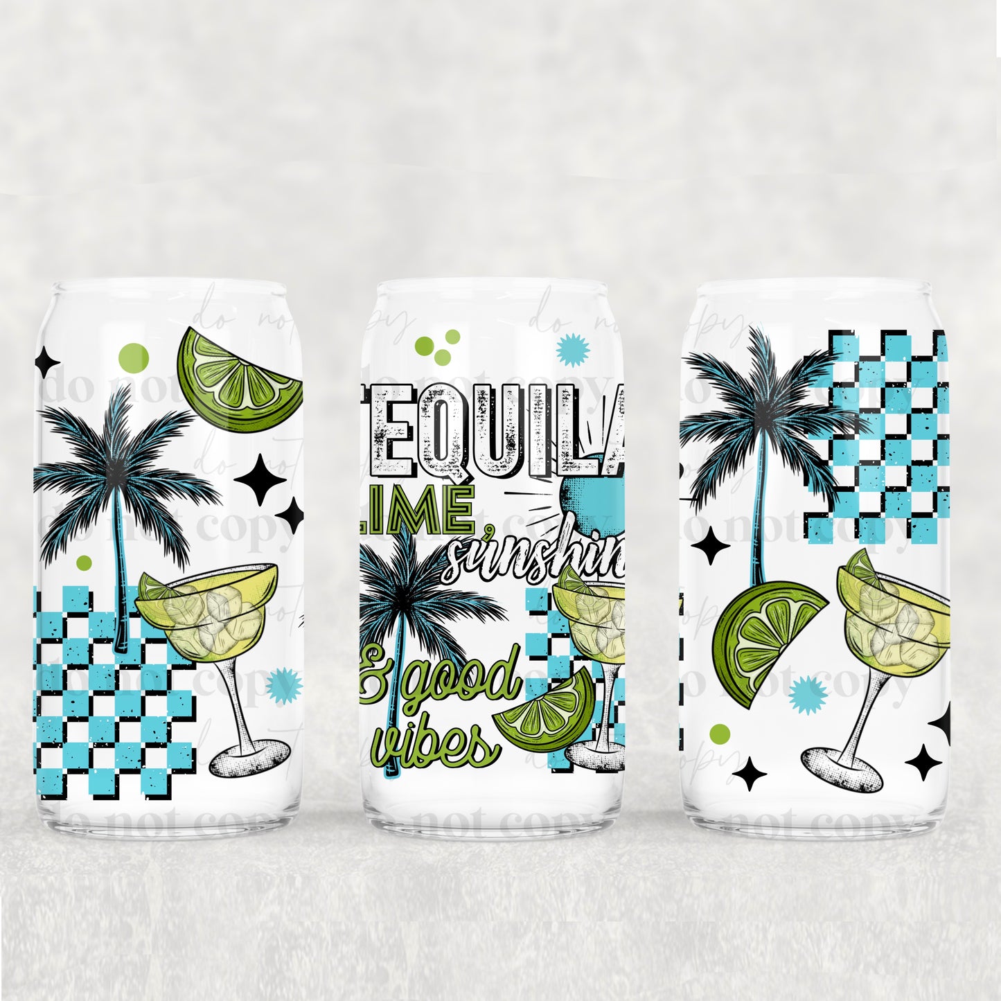 Tequila Lime Sunshine 16oz Libbey Wrap Transfer