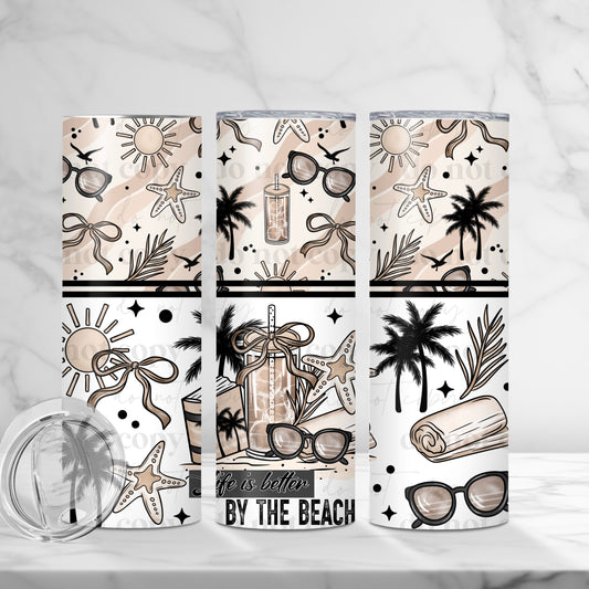Life Is Better At The Beach Tumbler Wrap Transfer