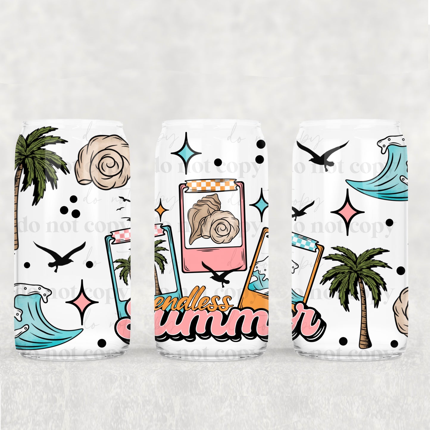 Endless Summer 16oz Libbey Wrap Transfer