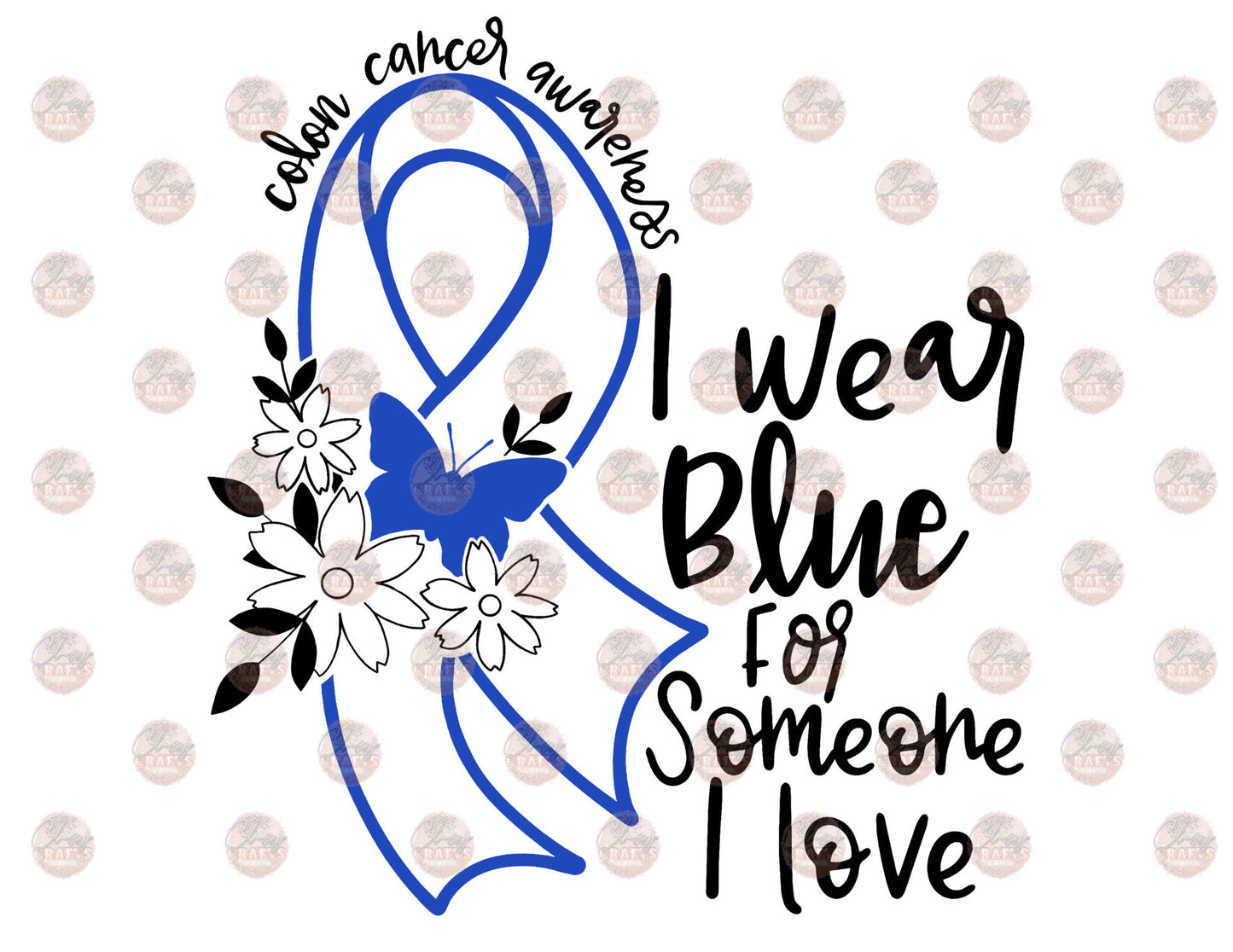 I Wear Blue Transfer