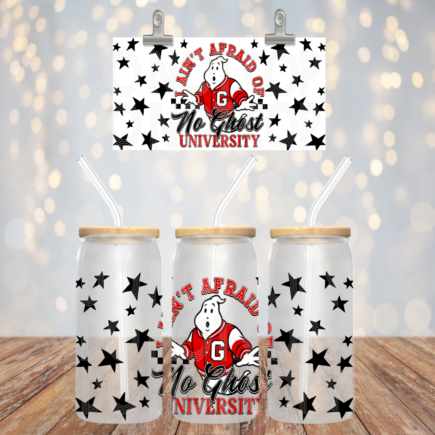 I Ain't Afraid 16oz Libbey Wrap Transfer