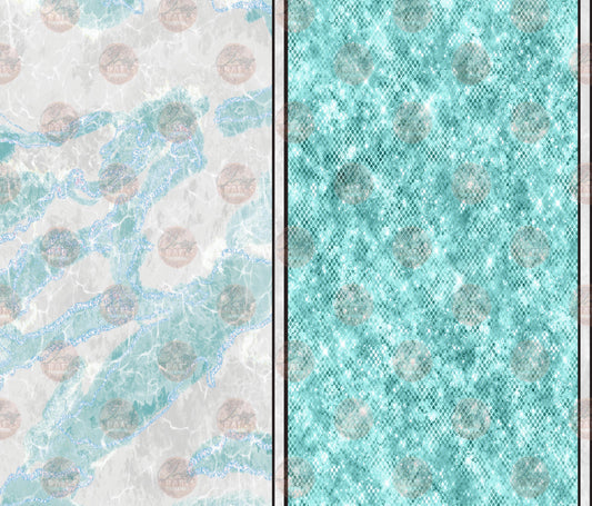 Ice Glitter Marble Tumbler Wrap