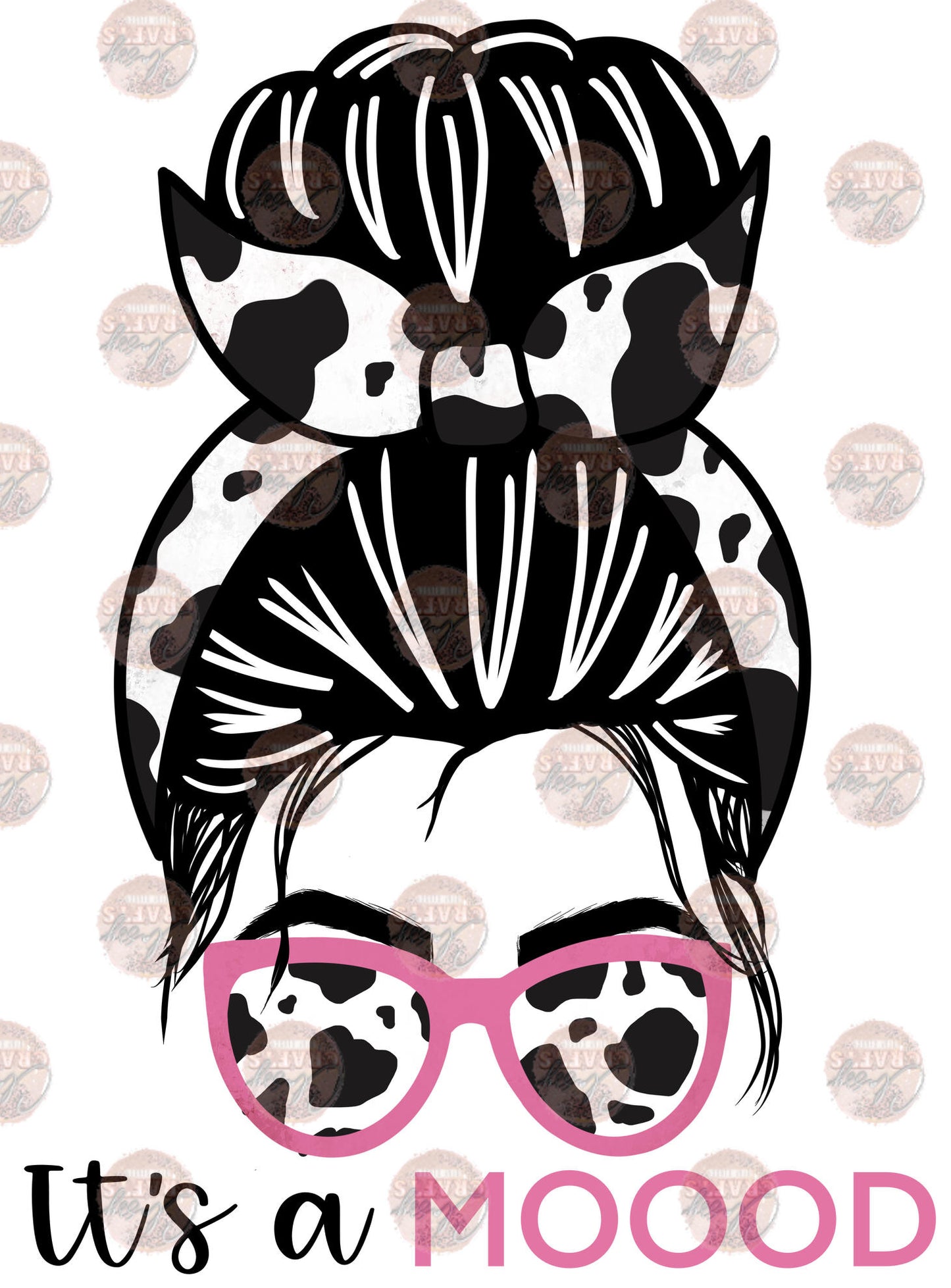 Its a Moood Cow print Transfer