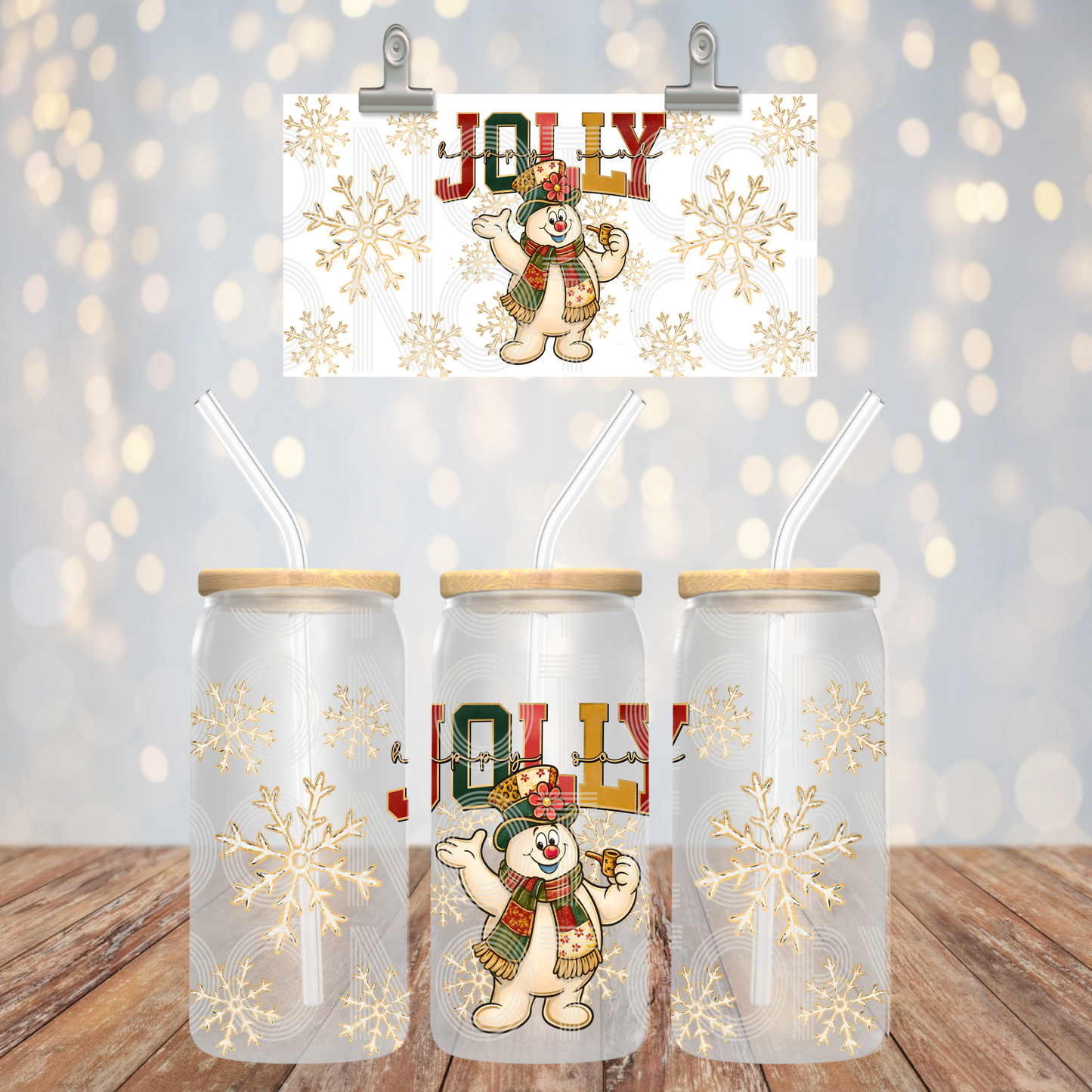 Jolly Happy Soul Libbey 16 Oz Transfer