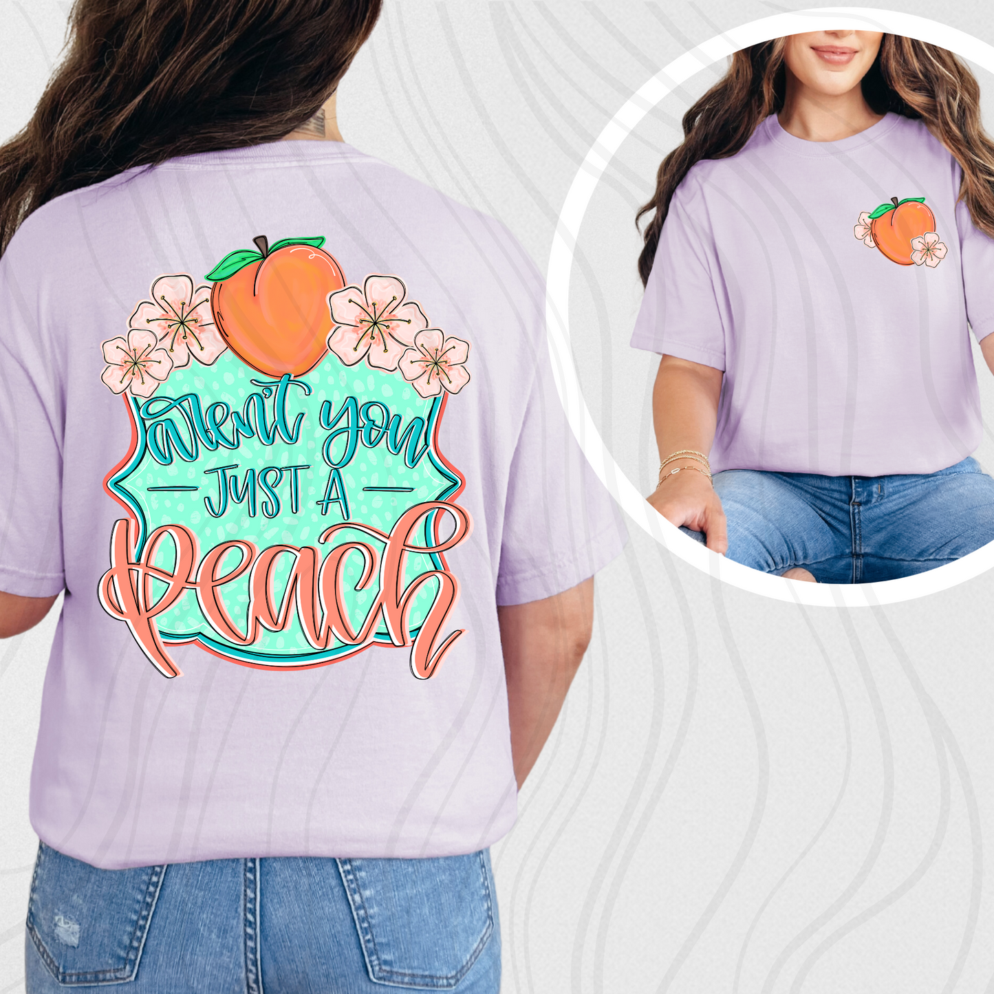 Just A Peach Transfer ** TWO PART* SOLD SEPARATELY**