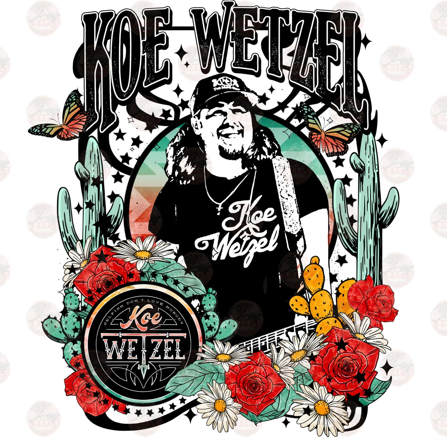 K.W. Floral Two Part **Sold Separately** Transfer
