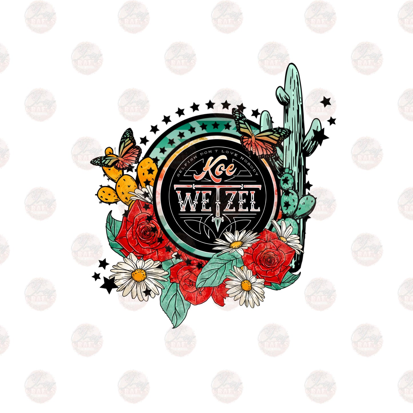 K.W. Floral Two Part **Sold Separately** Transfer