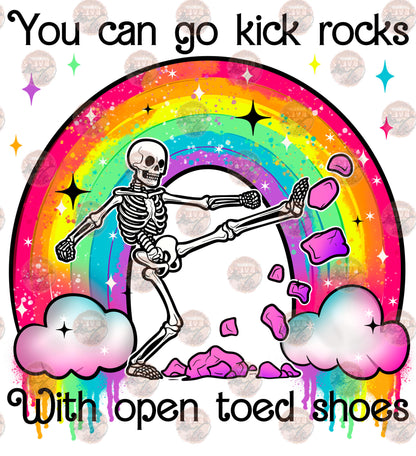 Kick rocks Rainbow Transfer