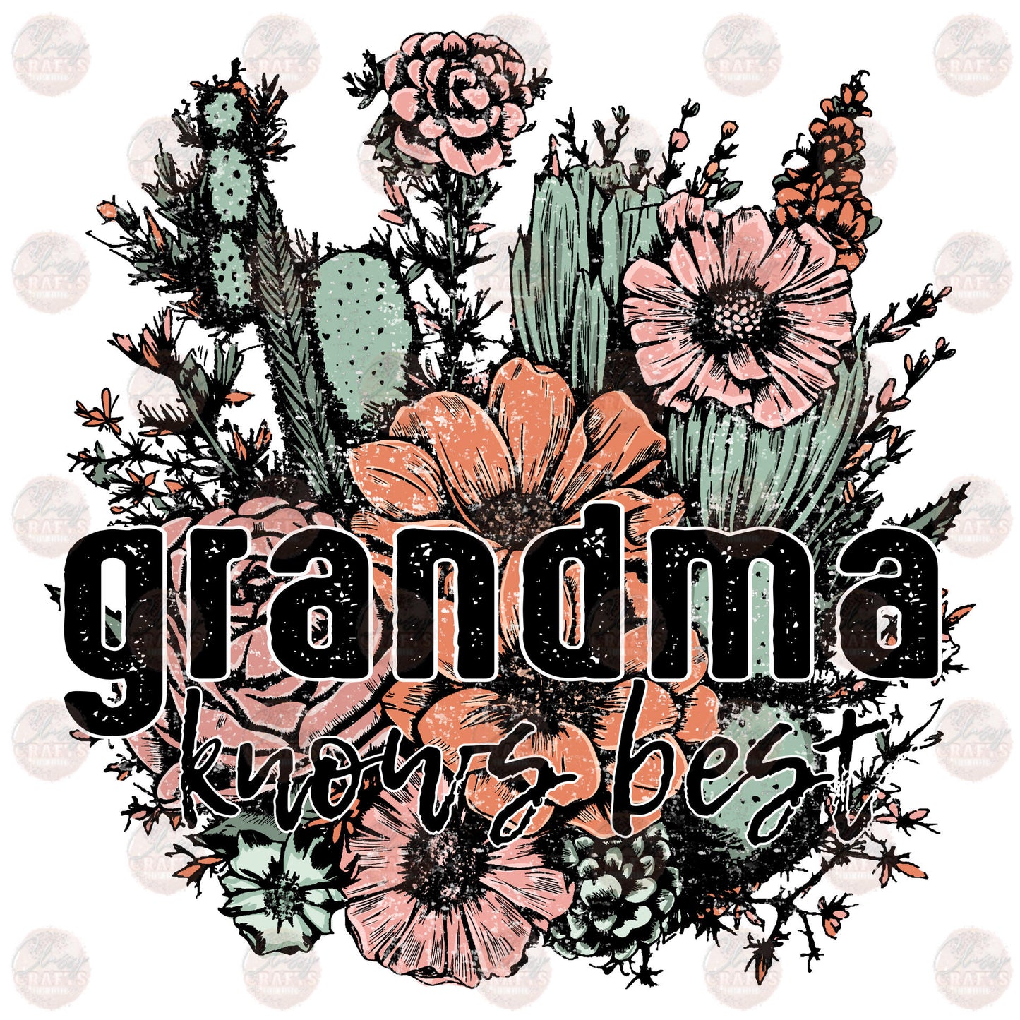 Knows Best Western Floral Transfer