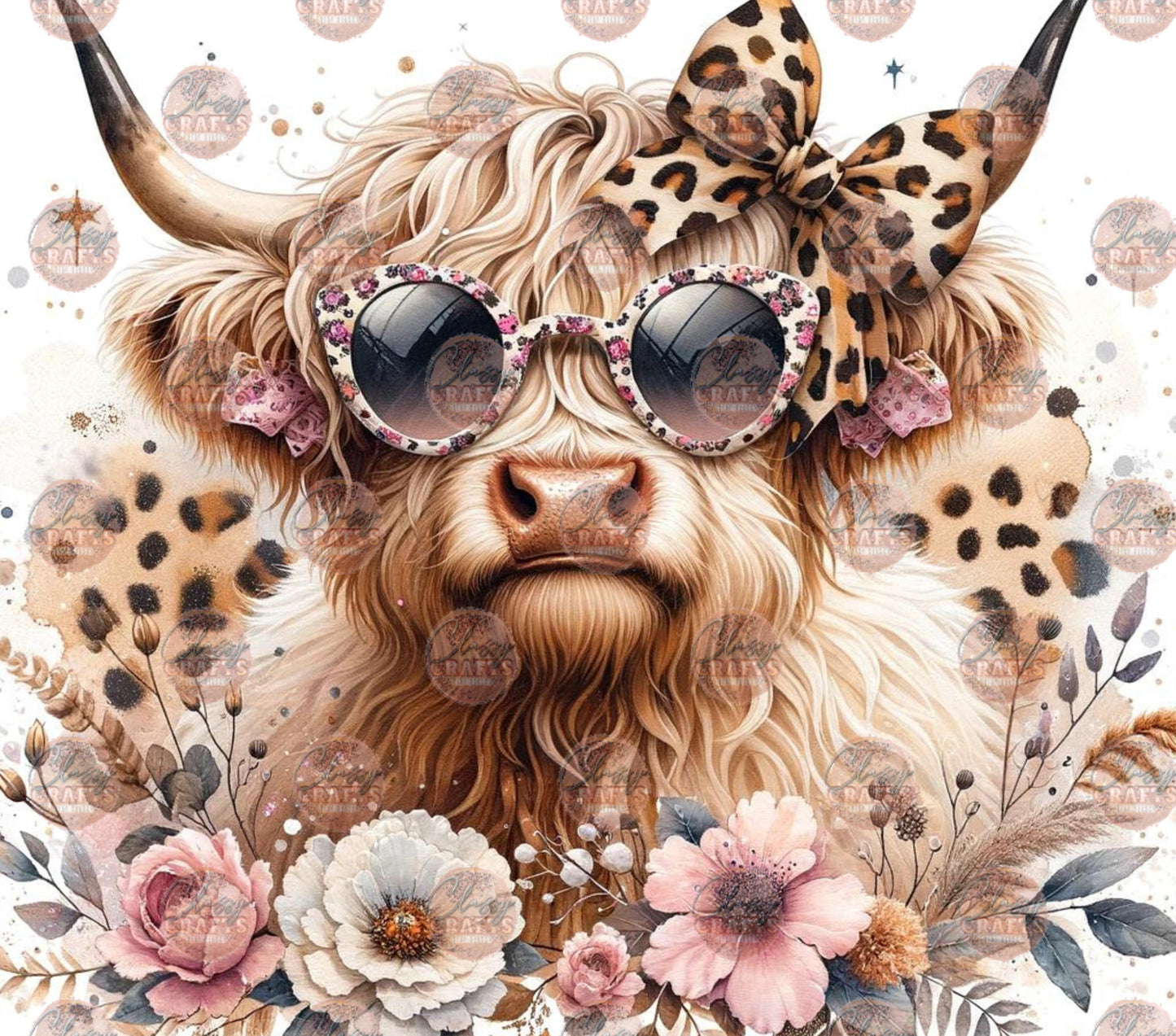 Leopard Boujee Heifer Tumbler Wrap