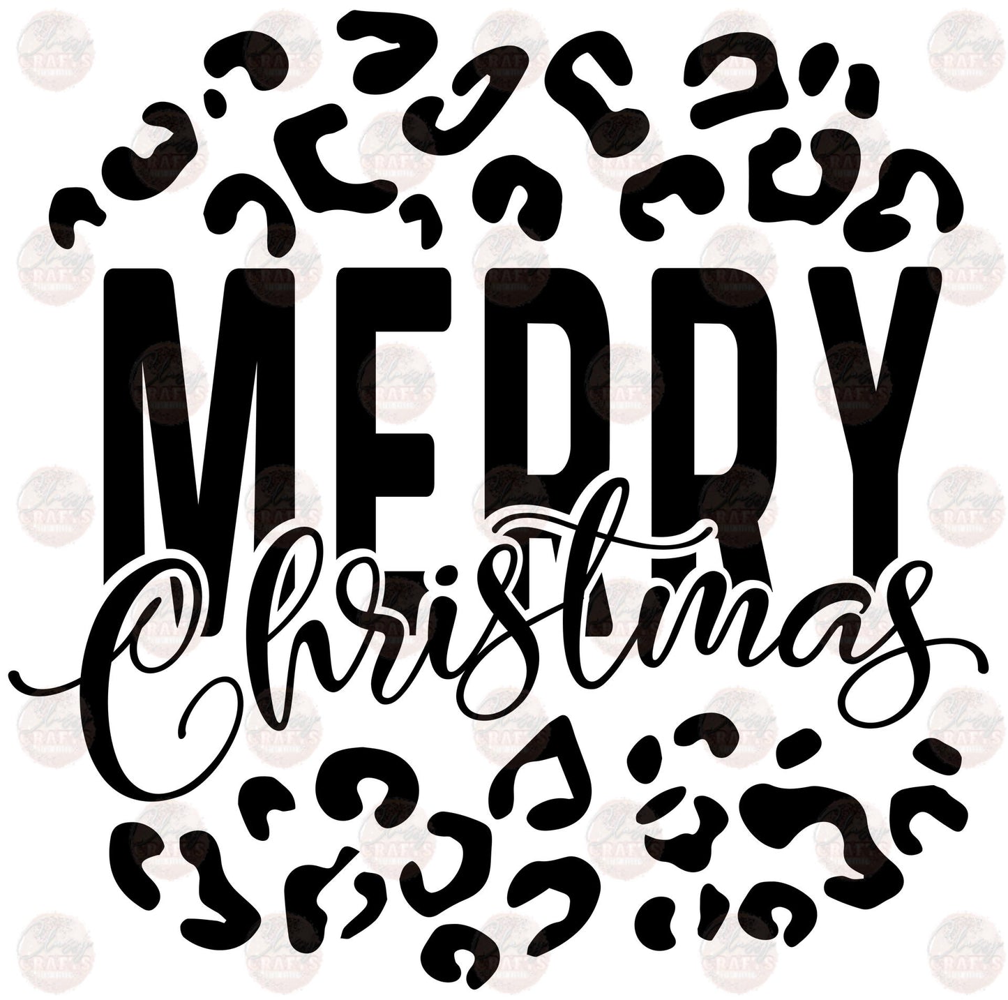 Leopard Christmas Transfer