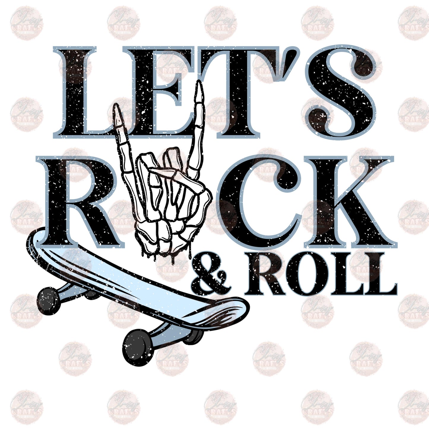 Let's Rock & Roll Skater Transer