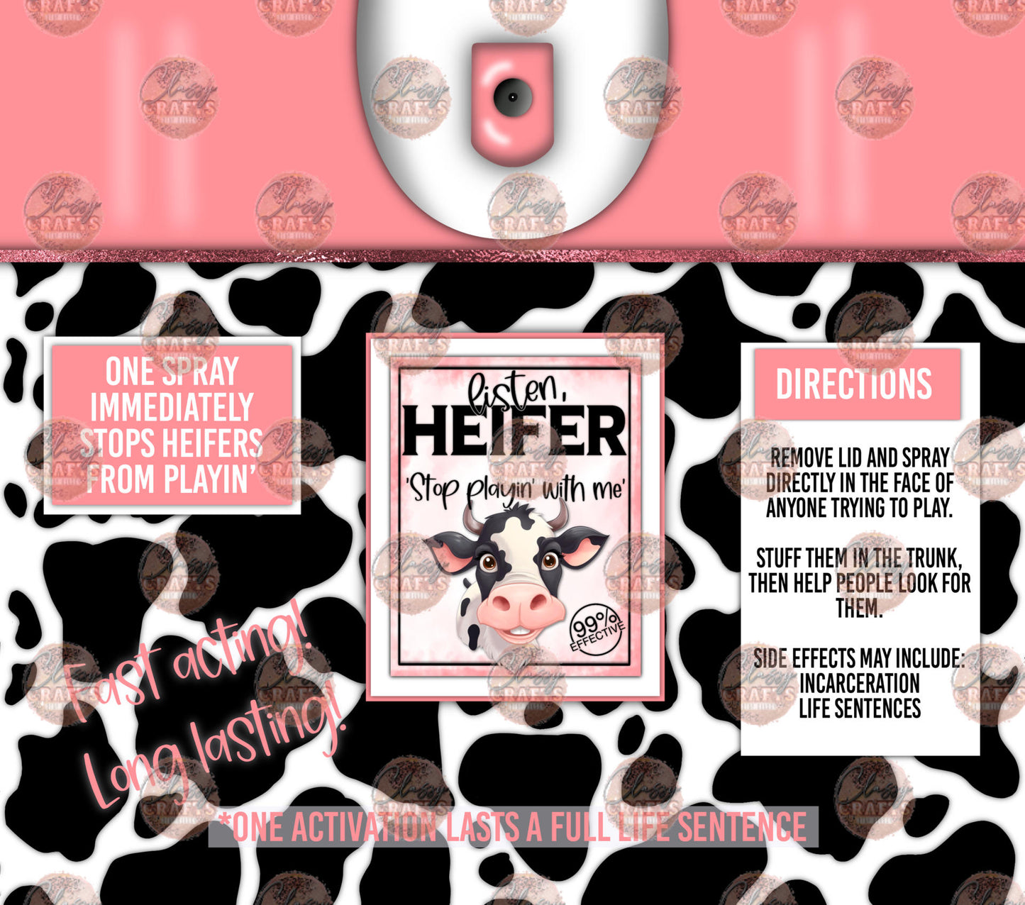 Listen Heifer Tumbler Wrap