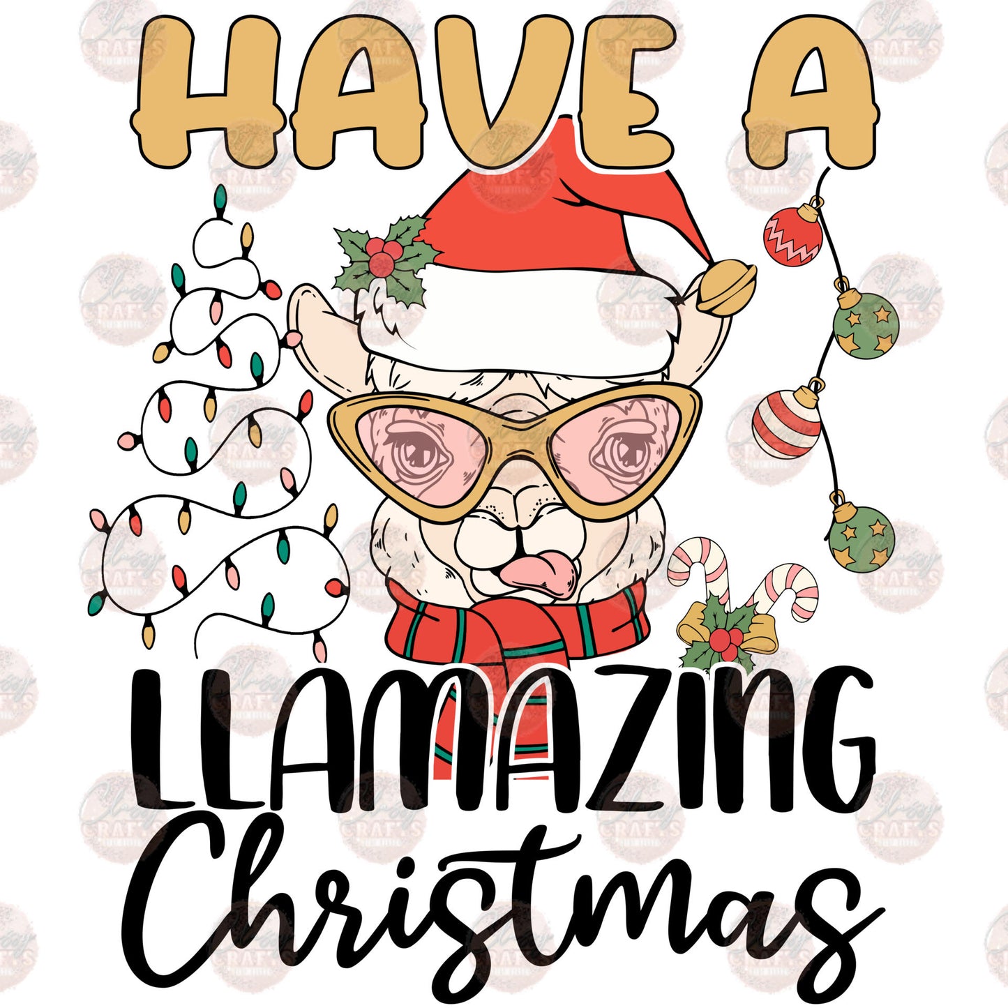 Llamazing Christmas Transfer