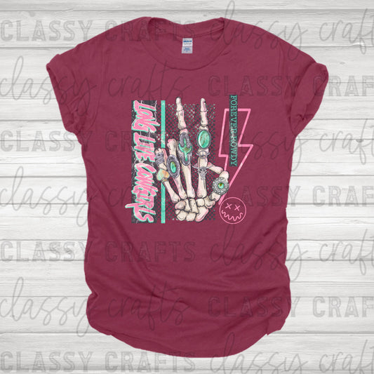 Long Live Cowgirls Skelly Hand Transfer