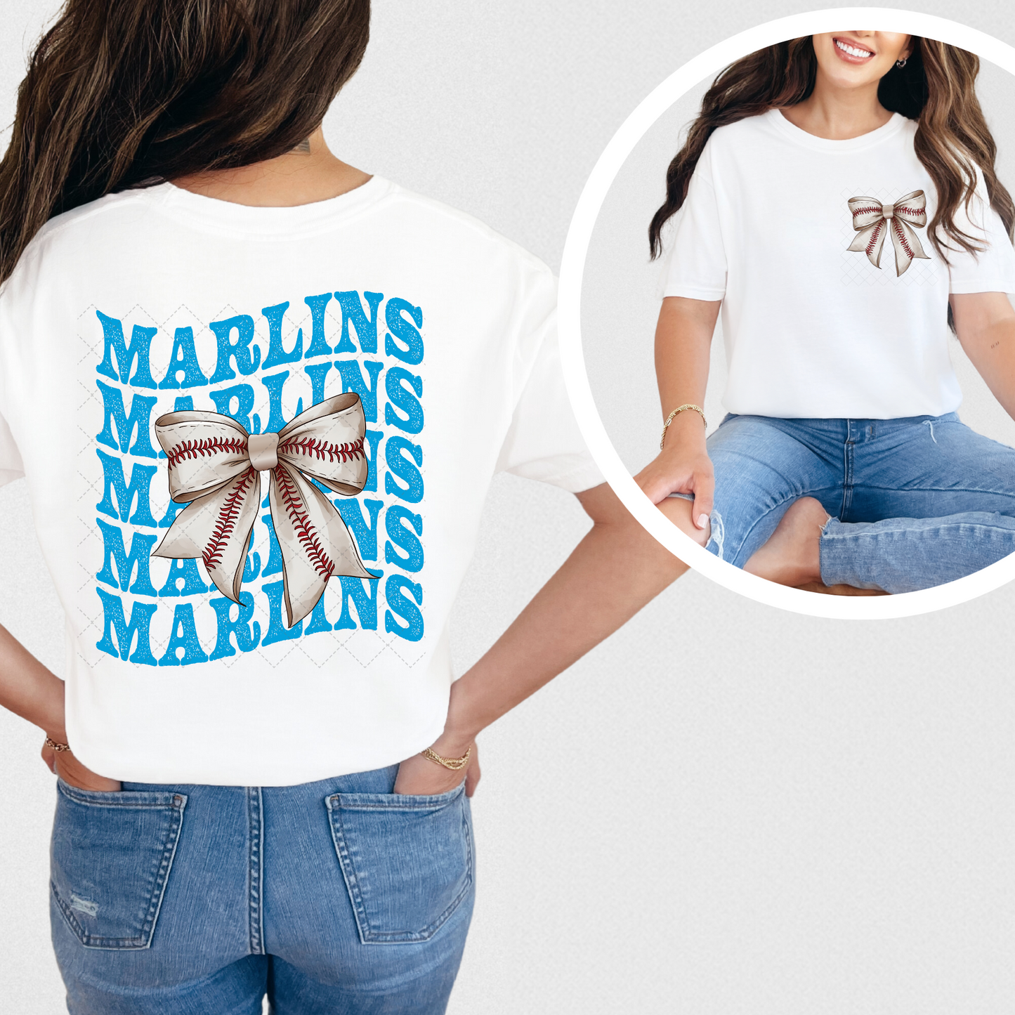 Marlins Coquette Transfer ** TWO PART* SOLD SEPARATELY**