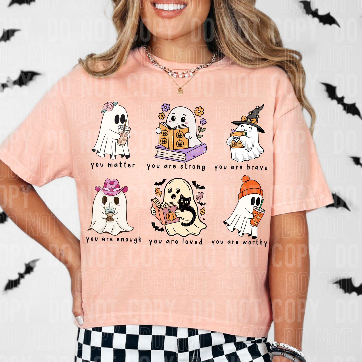 MOTIVATIONAL HALLOWEEN GHOSTS TRANSFER