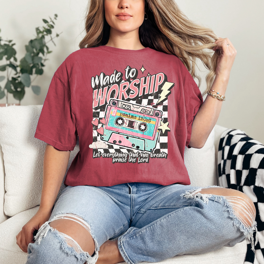 Made To Worship Distressed Transfer