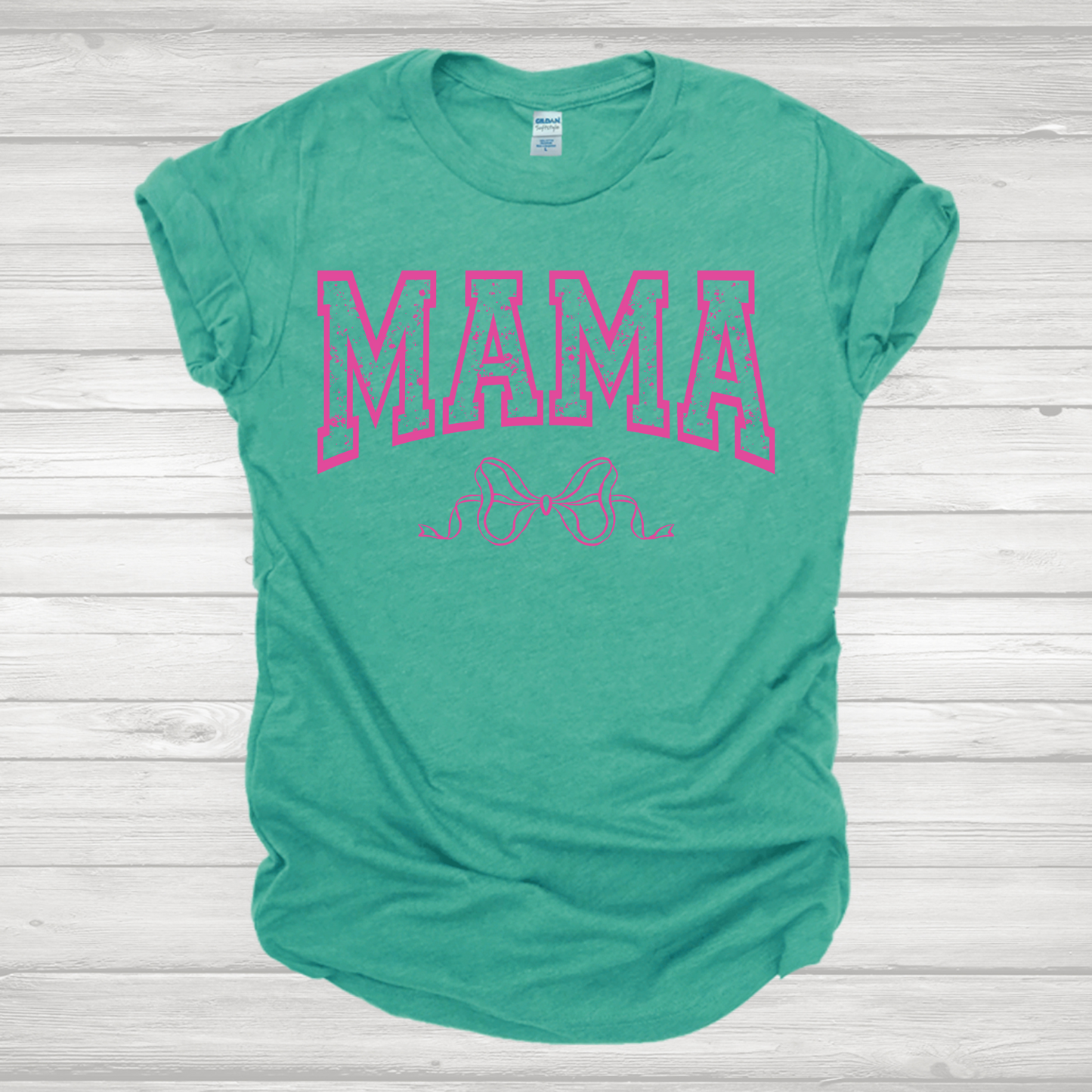 Mama And Mini Pink Bow Transfer
