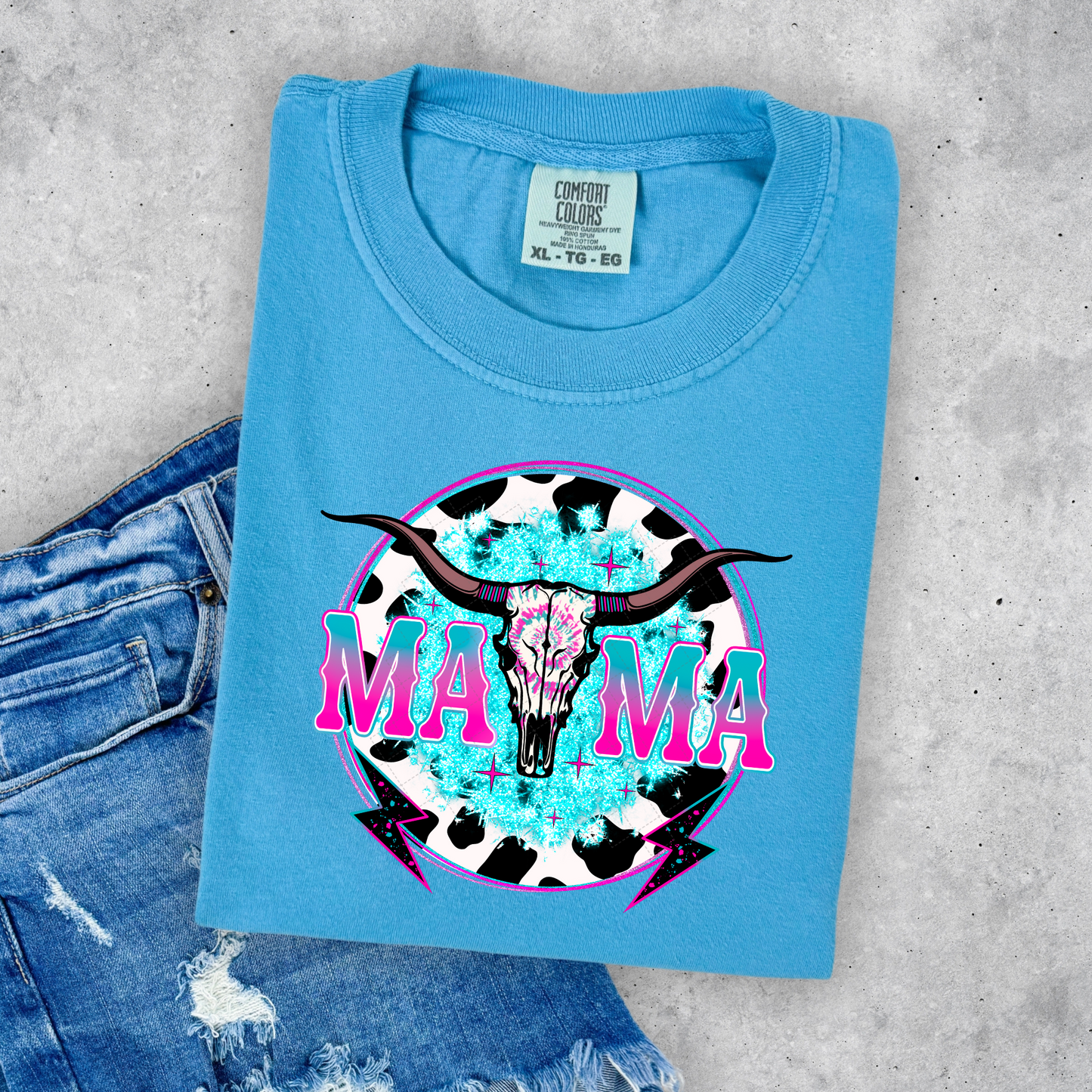 Mama and Mini Retro Bull Transfer