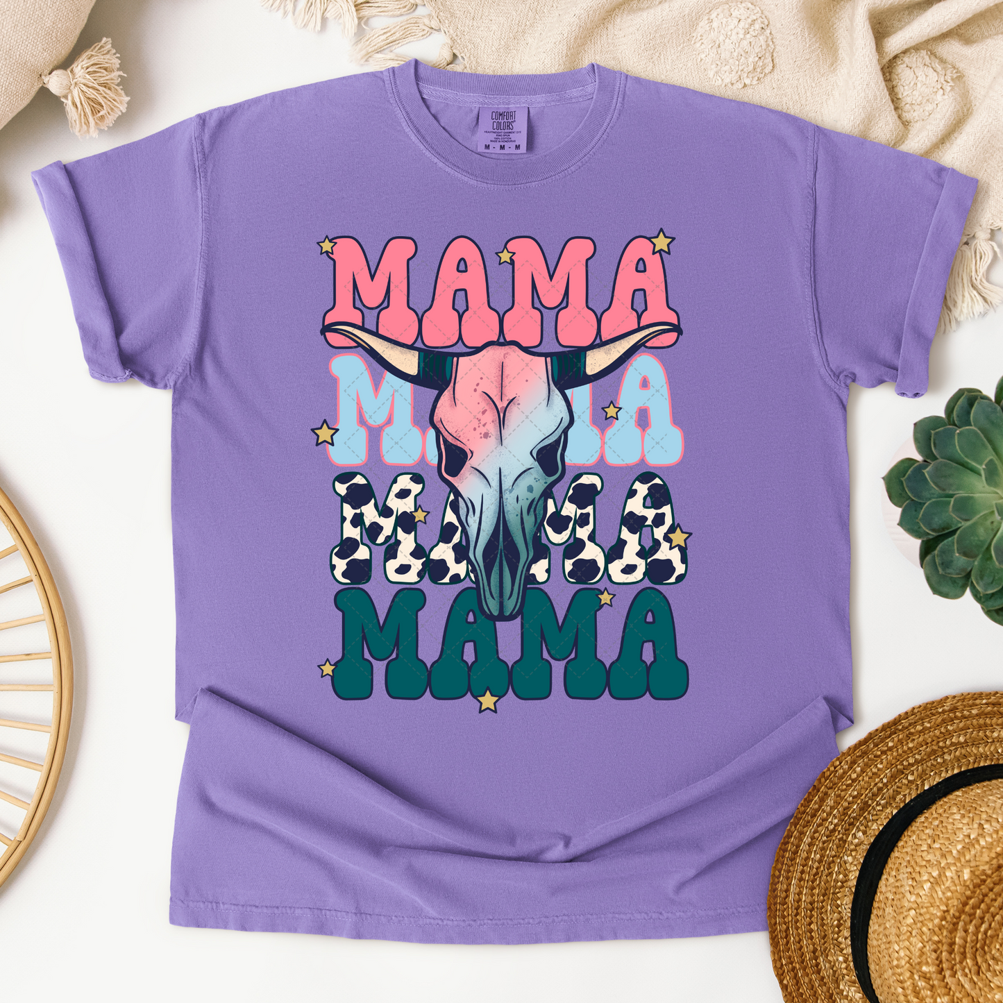 Mama and Mini Western Bull Transfer