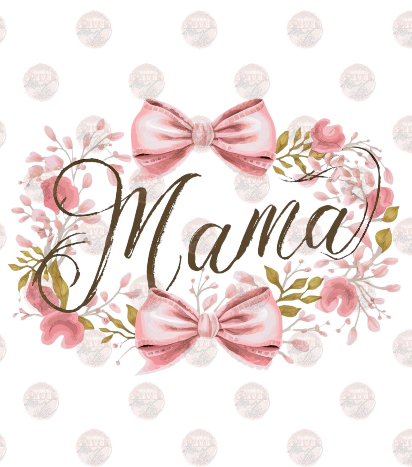 Mama and Mini Bows Transfer