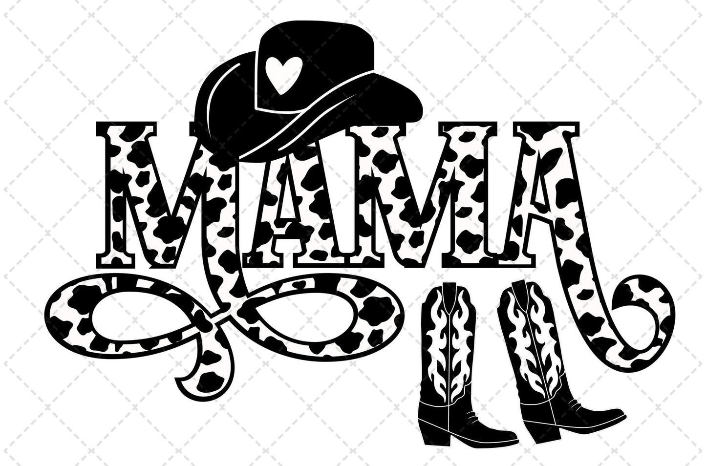 Mama cow print Transfer