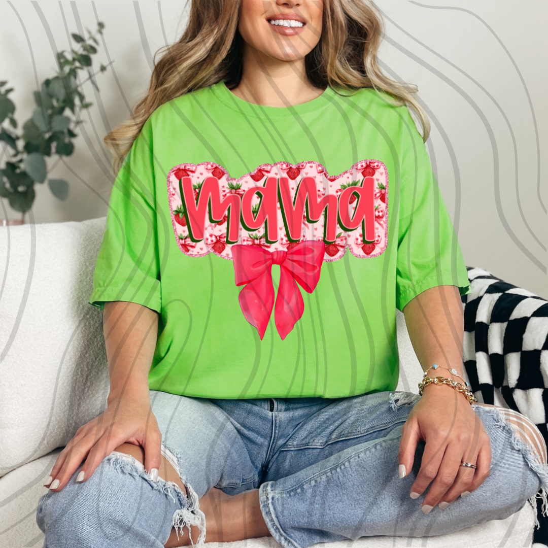 Mama Strawberry Coquette Transfer
