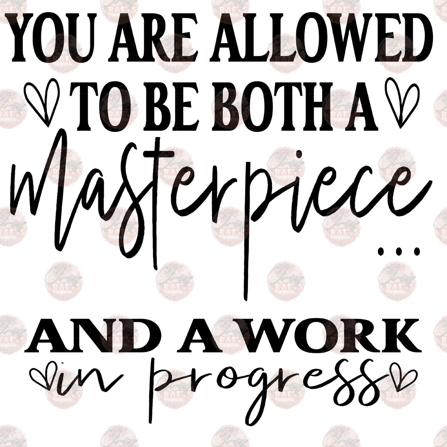 Masterpiece & Work In Progress Transfer