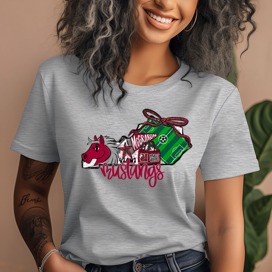 McCcraken Mustangs Scoccer Game Day Coquette Transfer