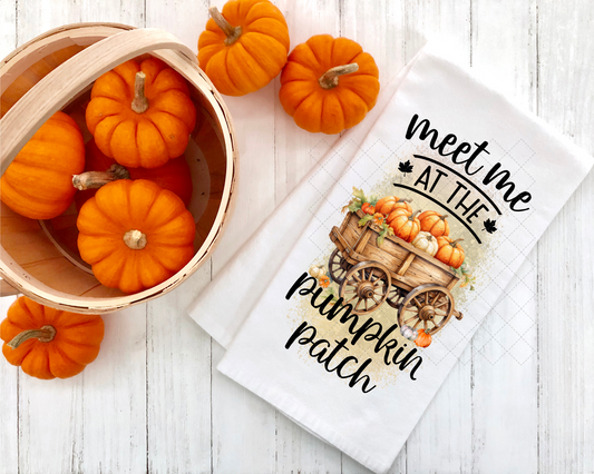 Meet Me Pumpkin Patch Tea Towel Transfer