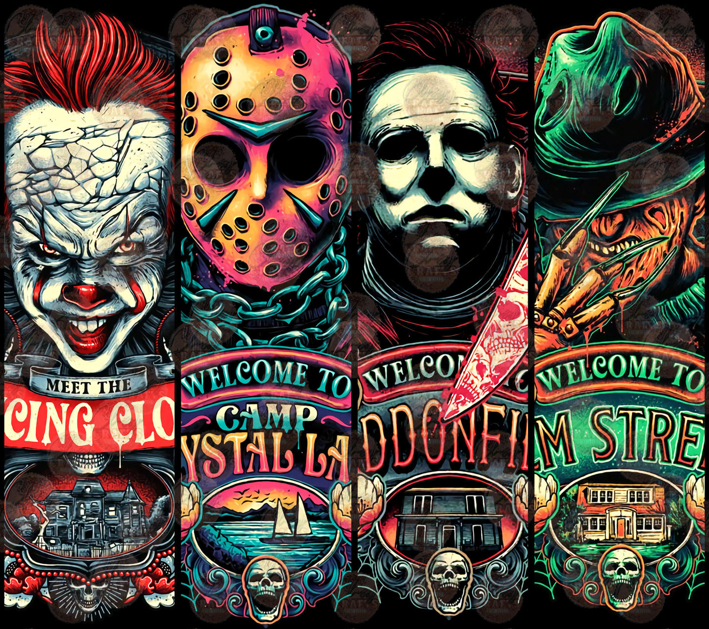 Men Of Horror Tumbler Wrap