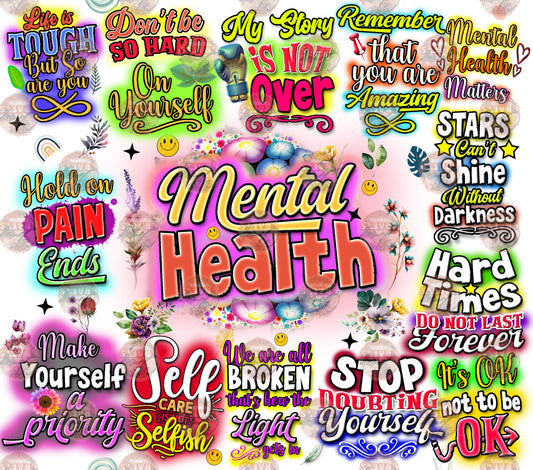 Mental Health Tumbler Wrap