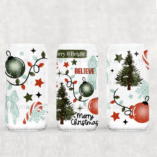 Merry And Bright Libbey Wrap 16 Oz Transfer
